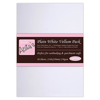 A5 Vit Vellum, 10st ark,  Anita's