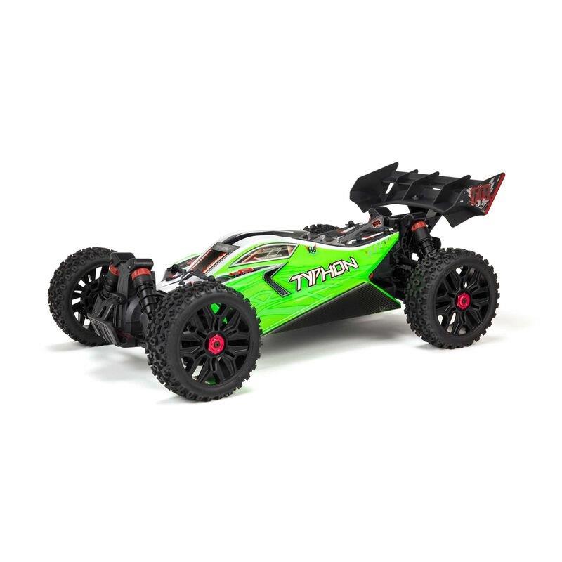 ARRMA 1/8 TYPHON 4WD V3 MEGA 550 Brushed Buggy RTR International, Green