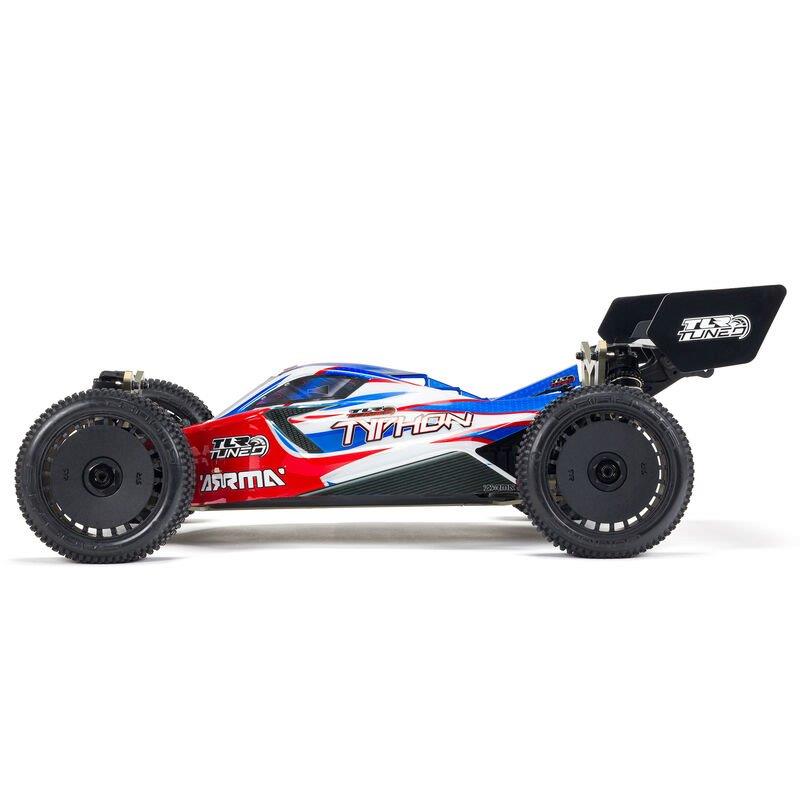 ARRMA 1/8 TLR Tuned TYPHON 6S 4X4 BLX Buggy RTR, Red/Blue - 9