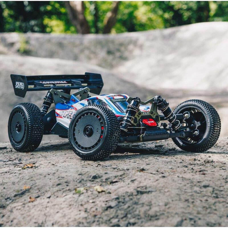ARRMA 1/8 TLR Tuned TYPHON 6S 4X4 BLX Buggy RTR, Red/Blue - 5