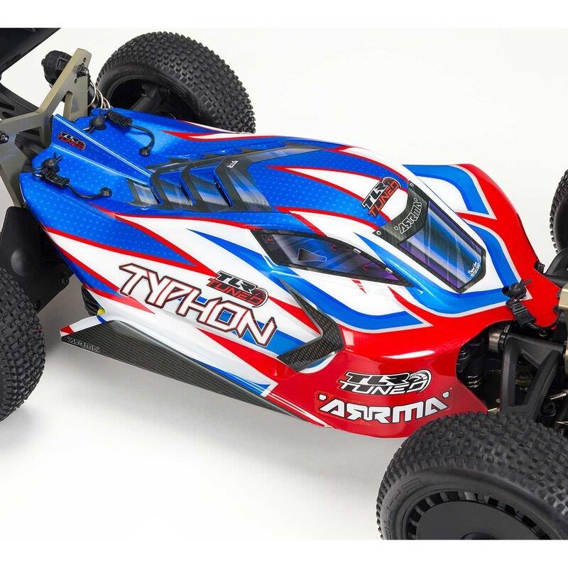 ARRMA 1/8 TLR Tuned TYPHON 6S 4X4 BLX Buggy RTR, Red/Blue - 16