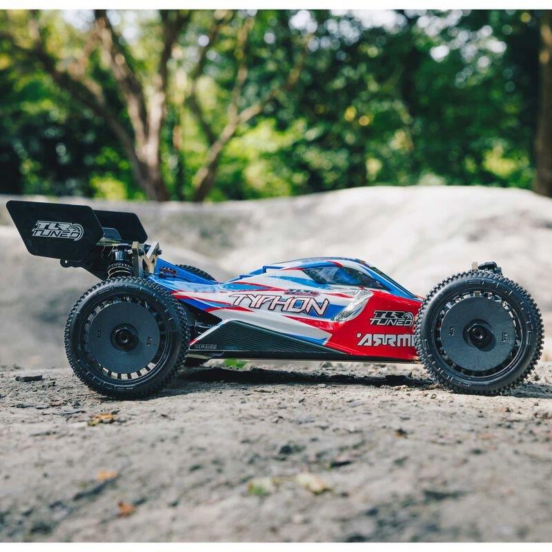 ARRMA 1/8 TLR Tuned TYPHON 6S 4X4 BLX Buggy RTR, Red/Blue - 6