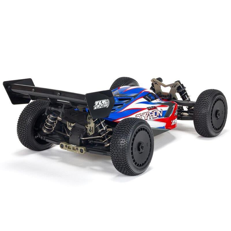 ARRMA 1/8 TLR Tuned TYPHON 6S 4X4 BLX Buggy RTR, Red/Blue - 10