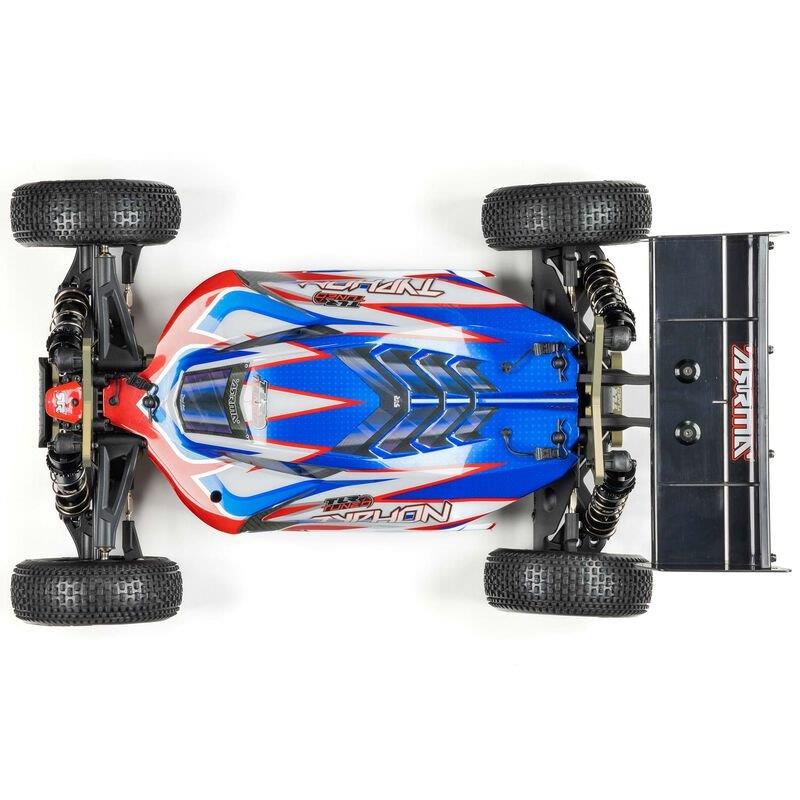 ARRMA 1/8 TLR Tuned TYPHON 6S 4X4 BLX Buggy RTR, Red/Blue - 14