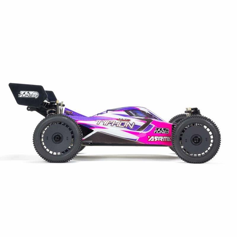 ARRMA 1/8 TLR Tuned TYPHON 4X4 Roller Buggy, Pink/Purple - 8
