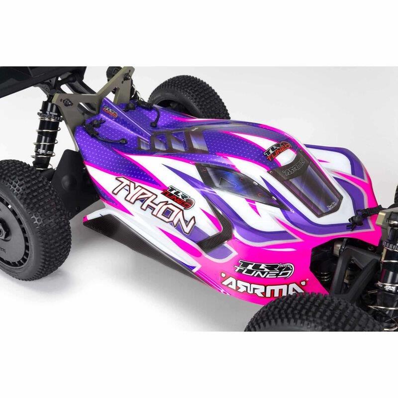 ARRMA 1/8 TLR Tuned TYPHON 4X4 Roller Buggy, Pink/Purple - 10
