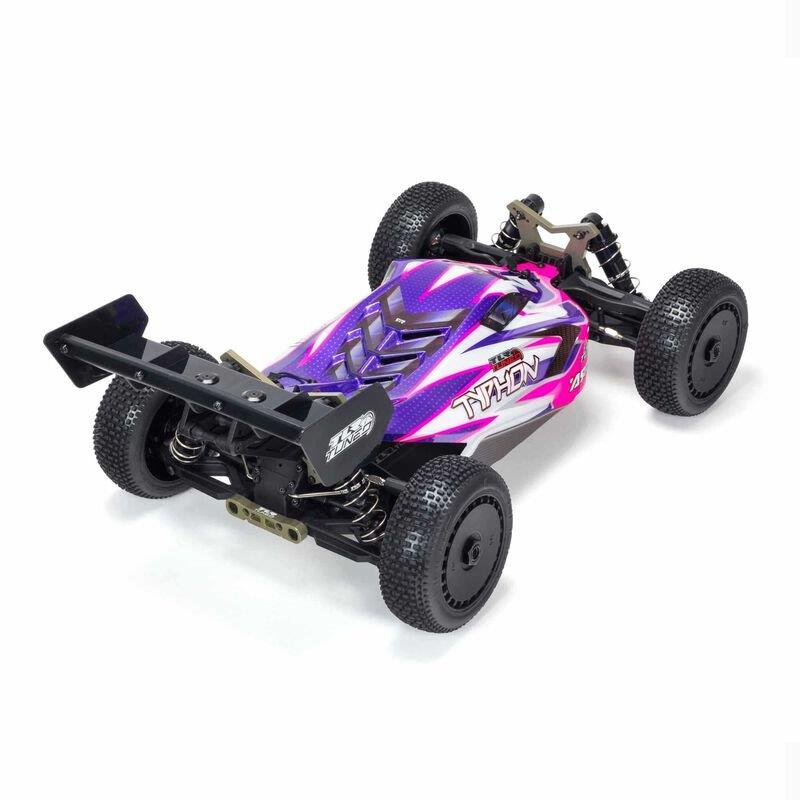 ARRMA 1/8 TLR Tuned TYPHON 4X4 Roller Buggy, Pink/Purple - 9