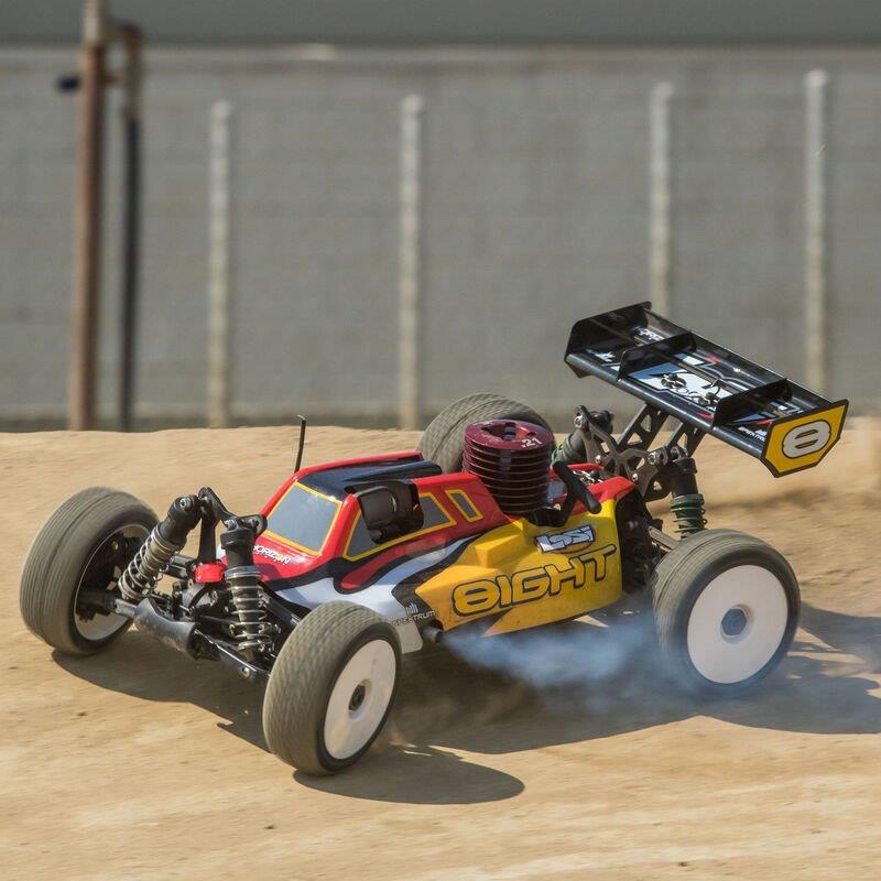 LOSI 1/8 8IGHT 4X4 Nitro Buggy RTR, Red/Yellow - 6
