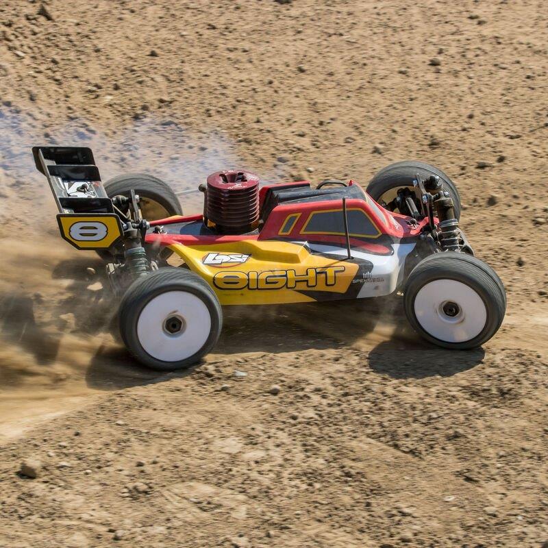 LOSI 1/8 8IGHT 4X4 Nitro Buggy RTR, Red/Yellow - 9