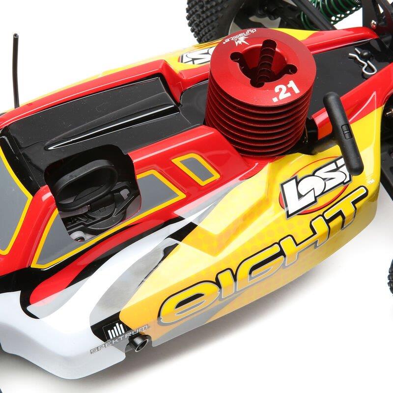 LOSI 1/8 8IGHT 4X4 Nitro Buggy RTR, Red/Yellow - 21