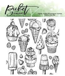 Ice Cream Snacks, Clear Stamps,  Picked Fence Studios