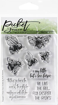 I Bee Fierce, 8st., Clear Stamps,  Picked Fence Studios