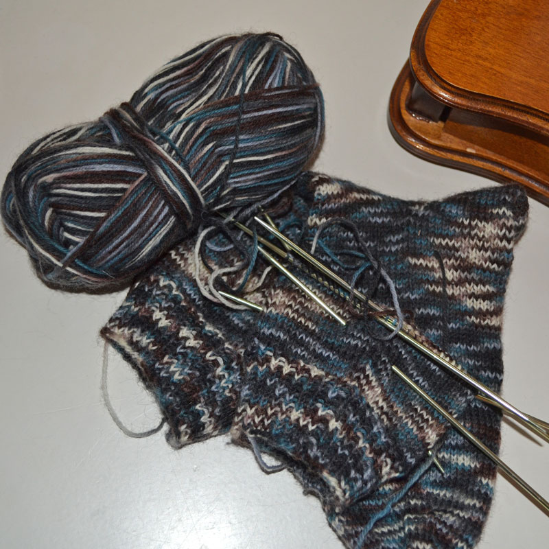 Sock Woll Yarn - Blågrå harmoni - 3