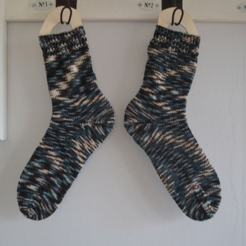 Sock Woll Yarn - Blågrå harmoni