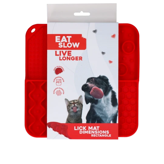 Eat Slow Live Longer Lick Mat Dimensions Rectangle - 6