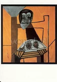 Stillife with Owl and Sea-Urchins (1946), Postcard