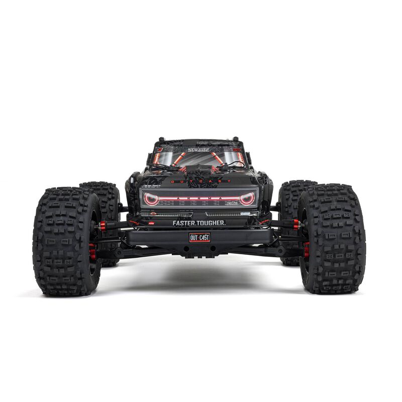ARRMA 1/5 OUTCAST 4X4 8S BLX EXB Brushless Stunt Truck RTR, Black - 12