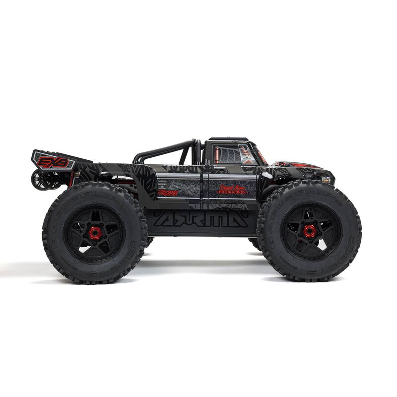 ARRMA 1/5 OUTCAST 4X4 8S BLX EXB Brushless Stunt Truck RTR, Black - 14