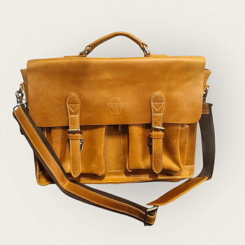 Soft leather briefcase