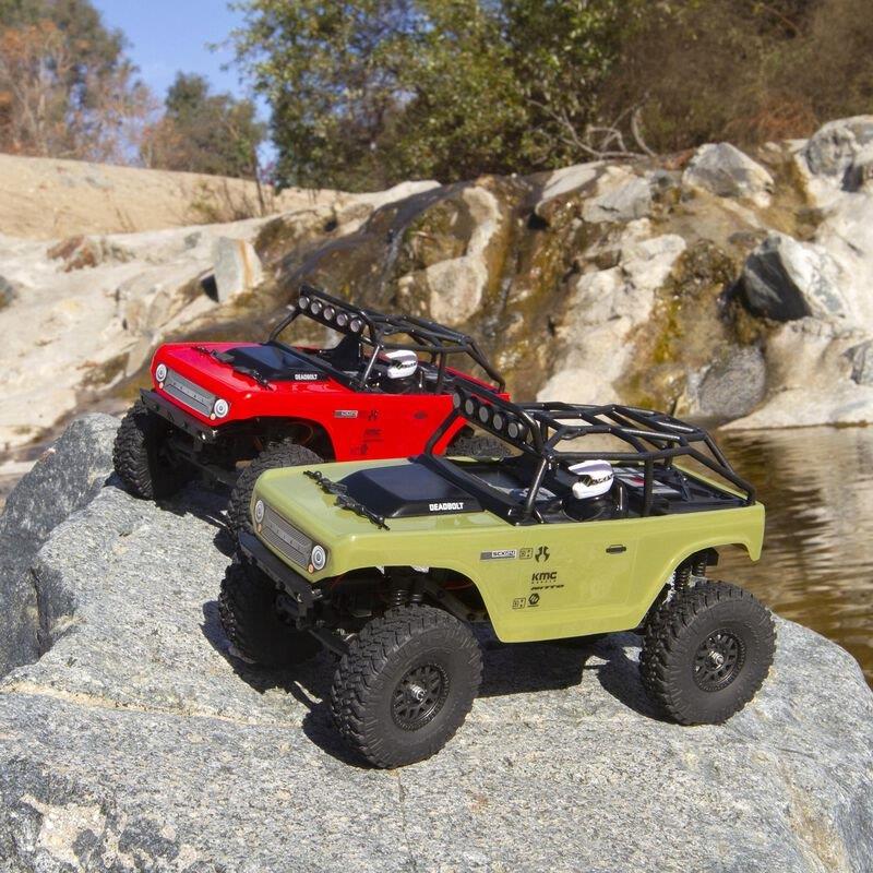 AXIAL 1/24 SCX24 Deadbolt 4WD Rock Crawler Brushed RTR, Red - 3