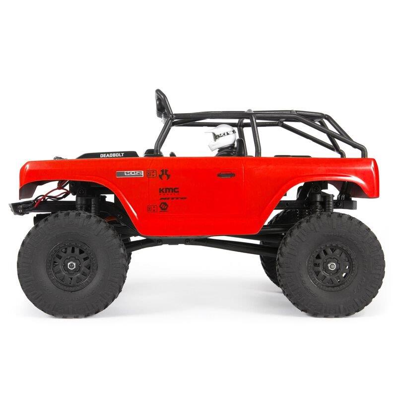 AXIAL 1/24 SCX24 Deadbolt 4WD Rock Crawler Brushed RTR, Red - 2