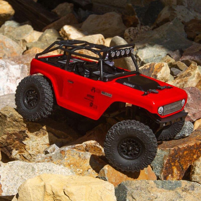 AXIAL 1/24 SCX24 Deadbolt 4WD Rock Crawler Brushed RTR, Red - 13