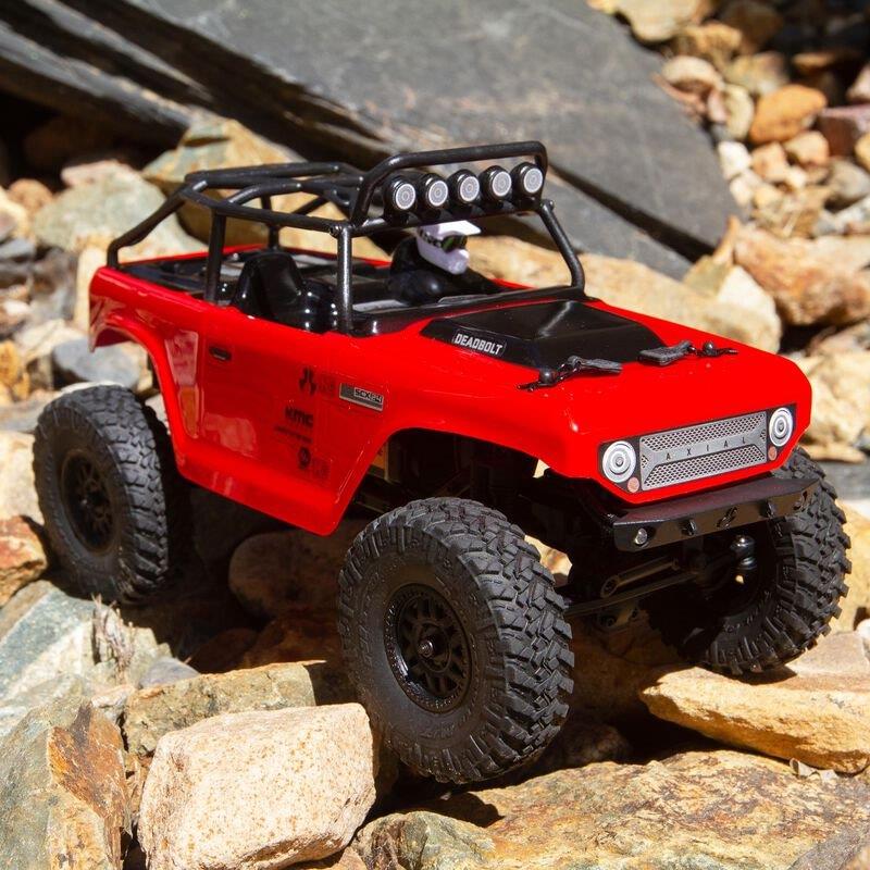 AXIAL 1/24 SCX24 Deadbolt 4WD Rock Crawler Brushed RTR, Red - 14