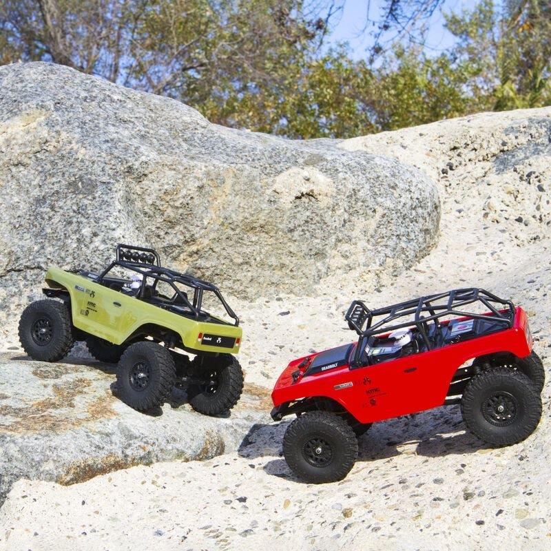 AXIAL 1/24 SCX24 Deadbolt 4WD Rock Crawler Brushed RTR, Red - 6
