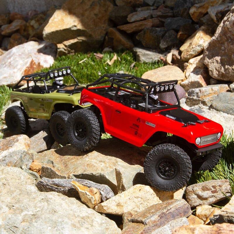 AXIAL 1/24 SCX24 Deadbolt 4WD Rock Crawler Brushed RTR, Red - 5