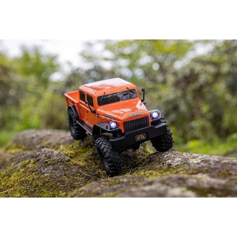 AXIAL 1/24 SCX24 Dodge Power Wagon 4WD Rock Crawler Brushed RTR, Orange - 2
