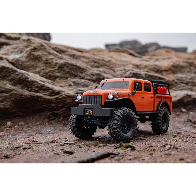 AXIAL 1/24 SCX24 Dodge Power Wagon 4WD Rock Crawler Brushed RTR, Orange - 7