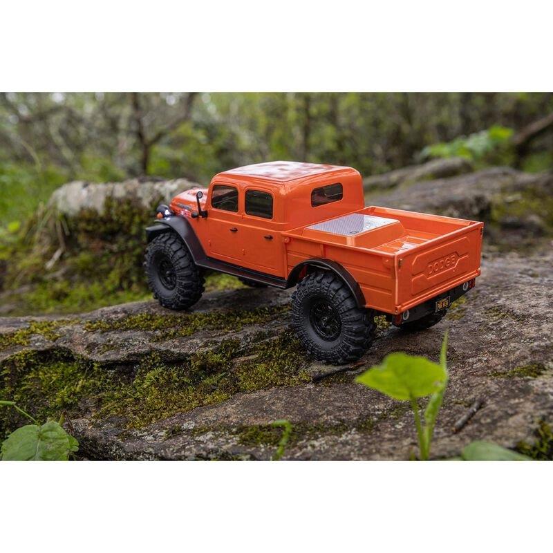 AXIAL 1/24 SCX24 Dodge Power Wagon 4WD Rock Crawler Brushed RTR, Orange - 5
