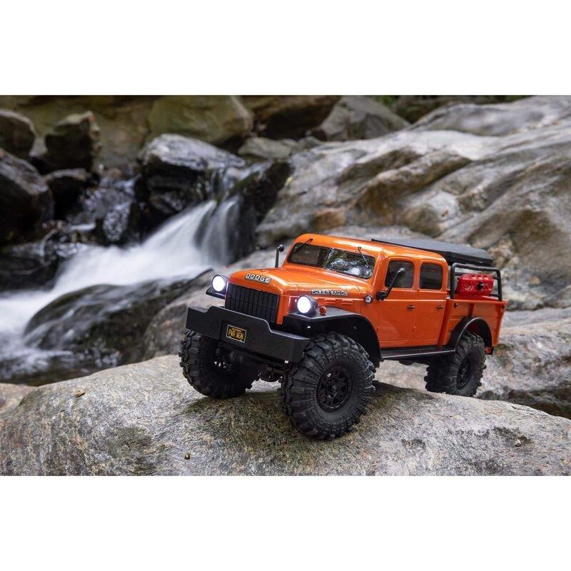 AXIAL 1/24 SCX24 Dodge Power Wagon 4WD Rock Crawler Brushed RTR, Orange - 3