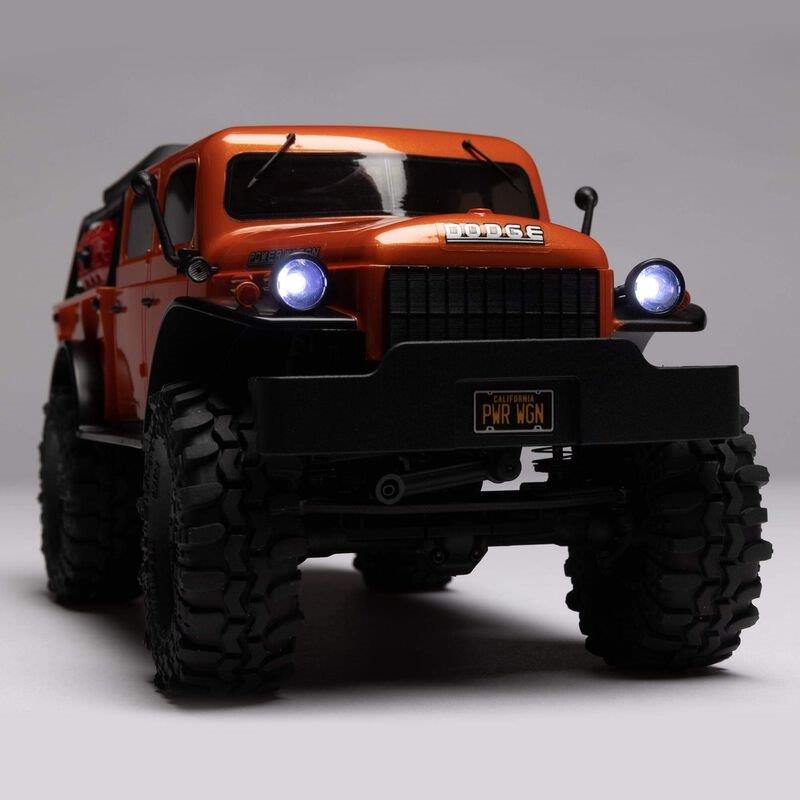 AXIAL 1/24 SCX24 Dodge Power Wagon 4WD Rock Crawler Brushed RTR, Orange - 16