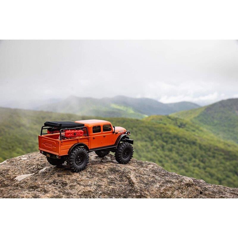 AXIAL 1/24 SCX24 Dodge Power Wagon 4WD Rock Crawler Brushed RTR, Orange - 4