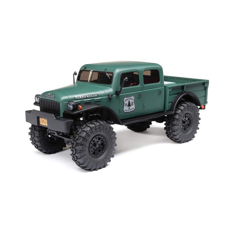 AXIAL 1/24 SCX24 Dodge Power Wagon 4WD Rock Crawler Brushed RTR, Green