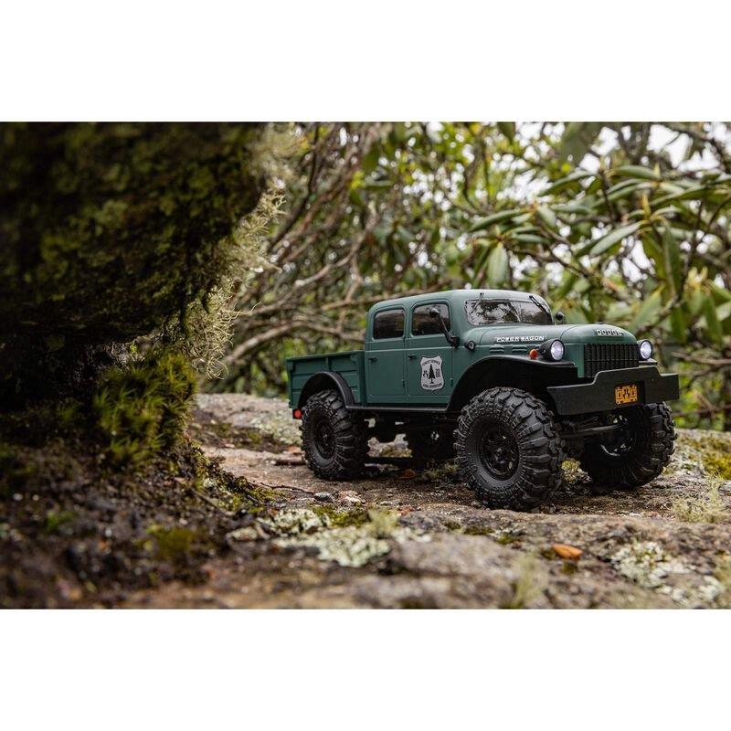 AXIAL 1/24 SCX24 Dodge Power Wagon 4WD Rock Crawler Brushed RTR, Green - 4