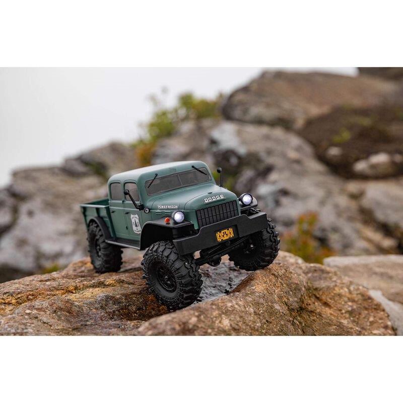 AXIAL 1/24 SCX24 Dodge Power Wagon 4WD Rock Crawler Brushed RTR, Green - 2