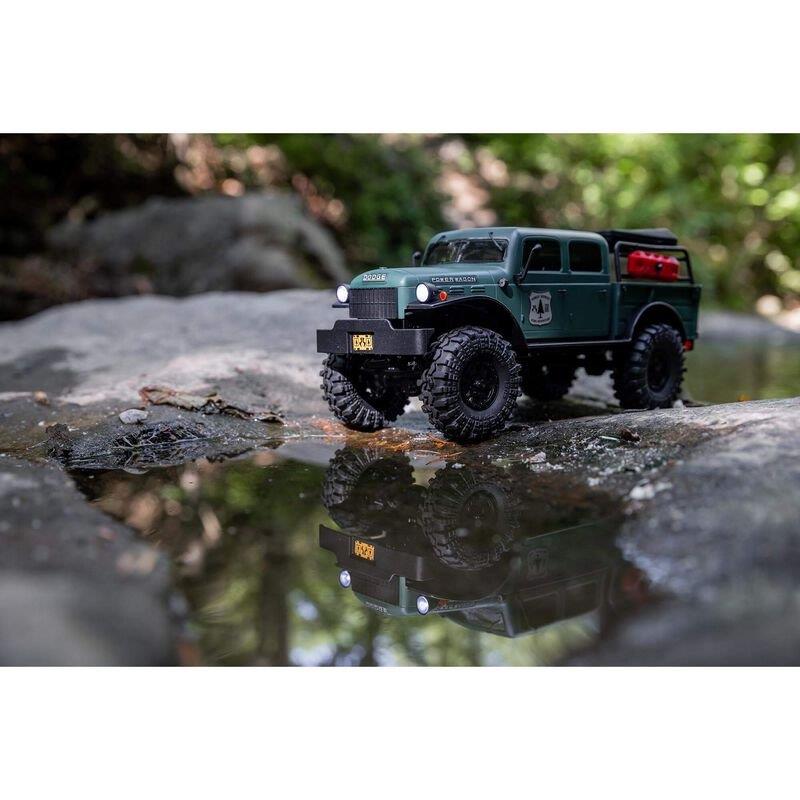 AXIAL 1/24 SCX24 Dodge Power Wagon 4WD Rock Crawler Brushed RTR, Green - 3