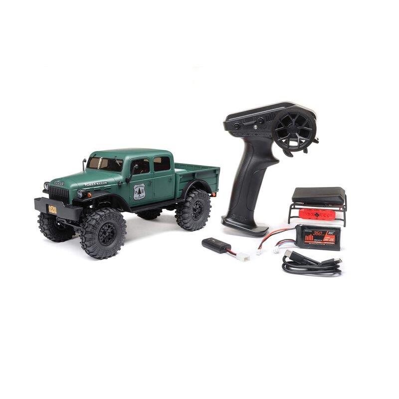 AXIAL 1/24 SCX24 Dodge Power Wagon 4WD Rock Crawler Brushed RTR, Green - 21