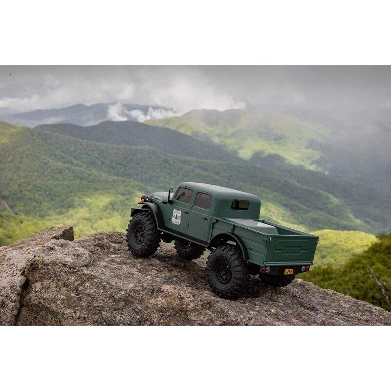 AXIAL 1/24 SCX24 Dodge Power Wagon 4WD Rock Crawler Brushed RTR, Green - 5