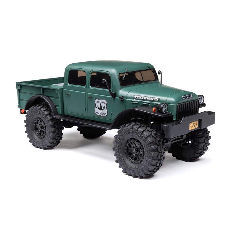 AXIAL 1/24 SCX24 Dodge Power Wagon 4WD Rock Crawler Brushed RTR, Green - 9