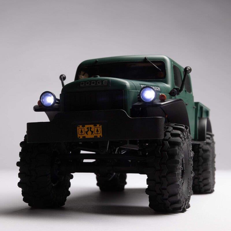 AXIAL 1/24 SCX24 Dodge Power Wagon 4WD Rock Crawler Brushed RTR, Green - 16