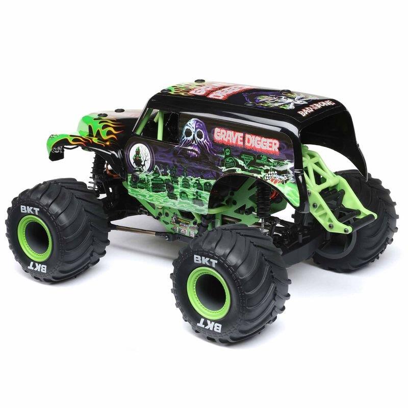 LOSI 1/18 Mini LMT 4X4 Brushed Monster Truck RTR, Grave Digger - 14