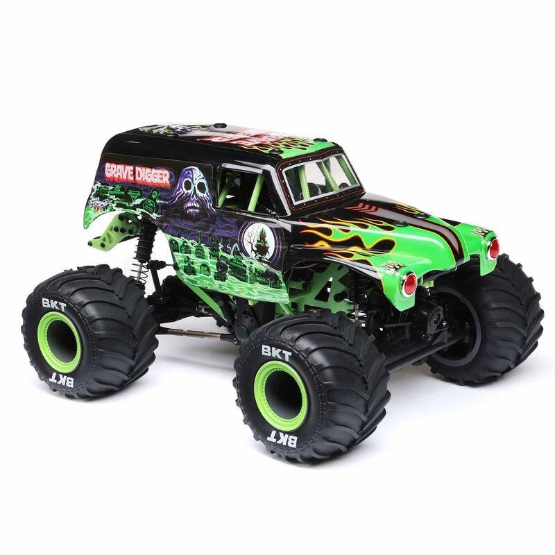 LOSI 1/18 Mini LMT 4X4 Brushed Monster Truck RTR, Grave Digger - 10