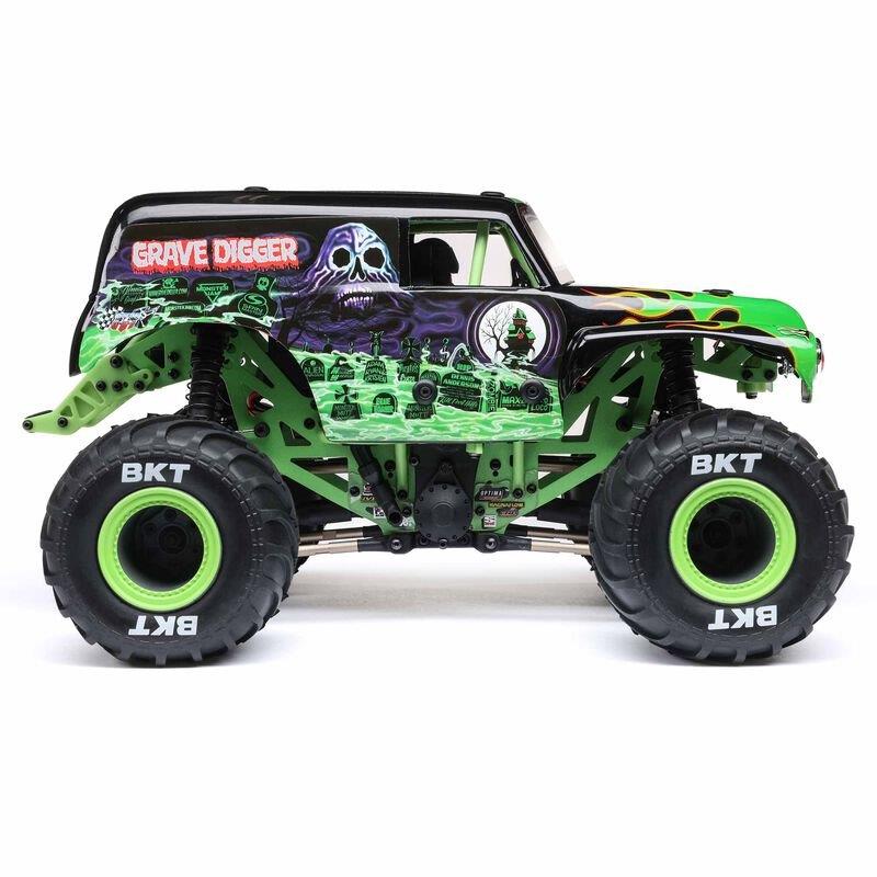 LOSI 1/18 Mini LMT 4X4 Brushed Monster Truck RTR, Grave Digger - 11