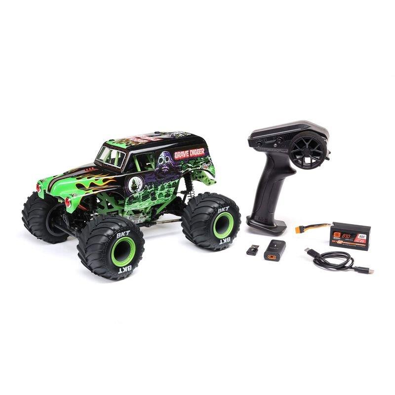 LOSI 1/18 Mini LMT 4X4 Brushed Monster Truck RTR, Grave Digger - 21