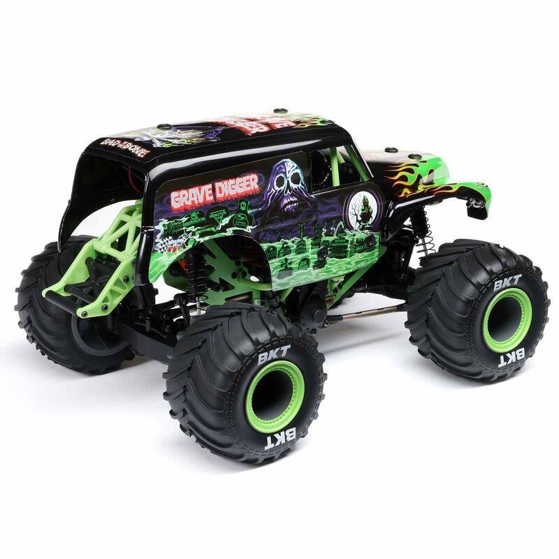 LOSI 1/18 Mini LMT 4X4 Brushed Monster Truck RTR, Grave Digger - 12