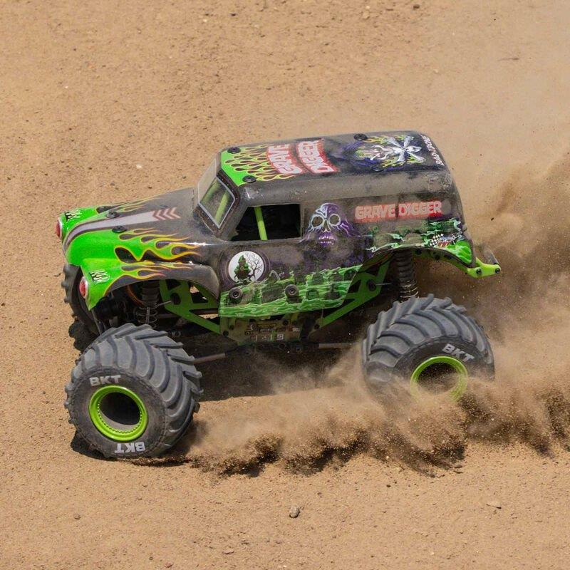 LOSI 1/18 Mini LMT 4X4 Brushed Monster Truck RTR, Grave Digger - 7