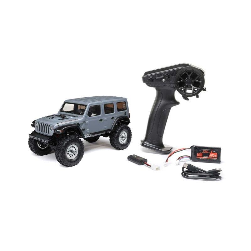 AXIAL 1/24 SCX24 Jeep Wrangler JLU 4X4 Rock Crawler Brushed RTR, Gray - 2